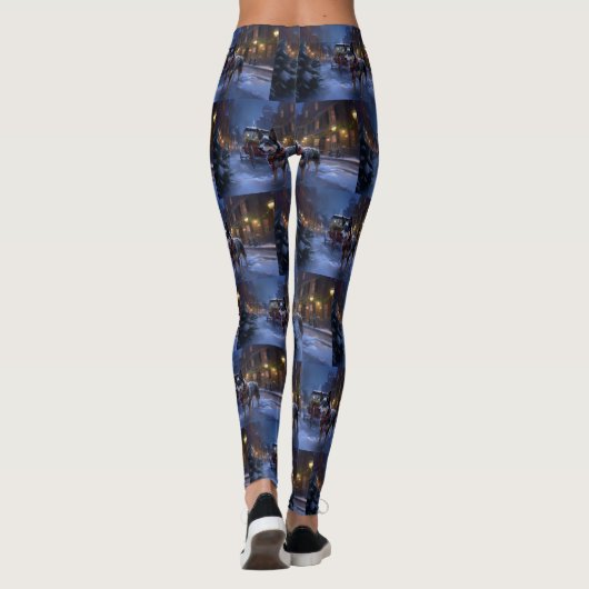 Australisch vee Kerstmis Feestelijk Seizoen Leggings (Achterkant)