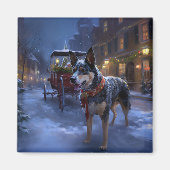 Australisch vee Kerstmis Feestelijk Seizoen Magneet (Voorkant)