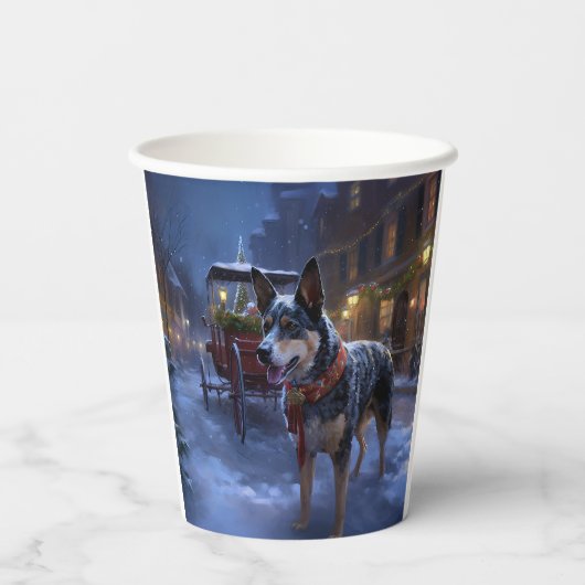 Australisch vee Kerstmis Feestelijk Seizoen Papieren Bekers (Achterkant)