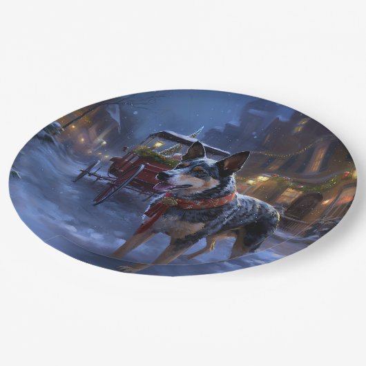 Australisch vee Kerstmis Feestelijk Seizoen Papieren Bordje (Gekanteld)