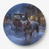 Australisch vee Kerstmis Feestelijk Seizoen Papieren Bordje (Voorkant)