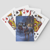 Australisch vee Kerstmis Feestelijk Seizoen Pokerkaarten (Achterkant)