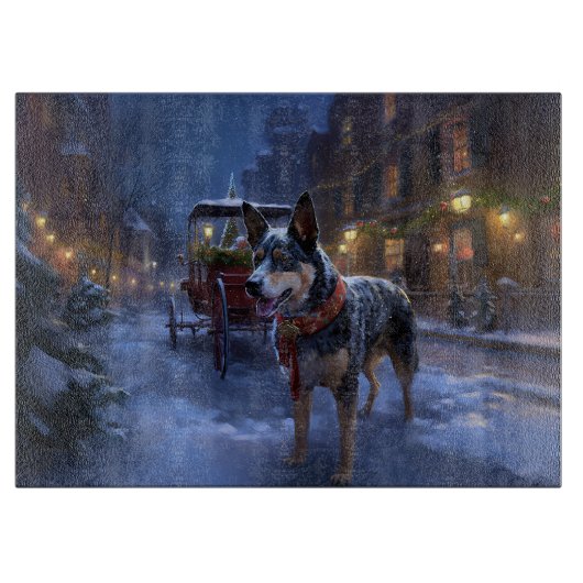 Australisch vee Kerstmis Feestelijk Seizoen Snijplank (Voorkant)