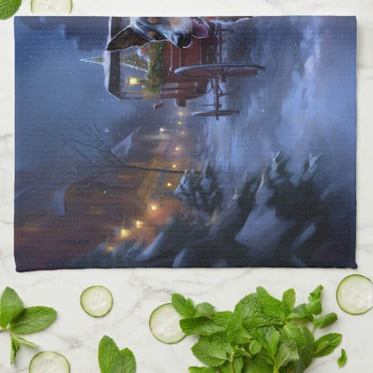 Australisch vee Kerstmis Feestelijk Seizoen Theedoek (Gevouwen)