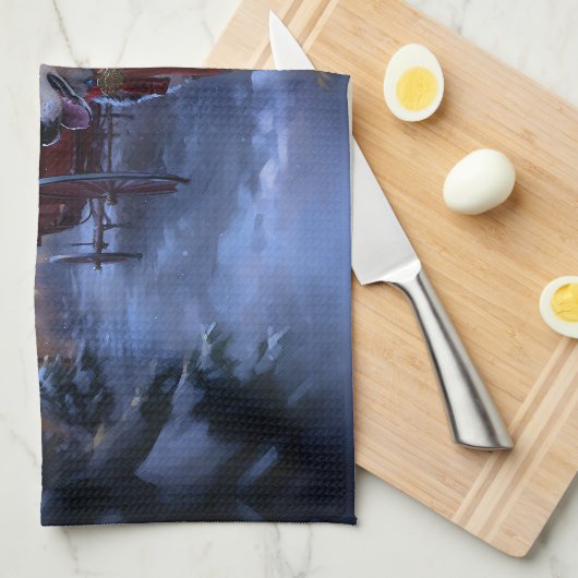 Australisch vee Kerstmis Feestelijk Seizoen Theedoek (Quarter Fold)