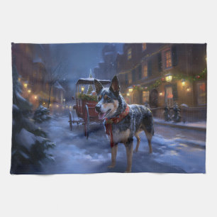 Australisch vee Kerstmis Feestelijk Seizoen Theedoek