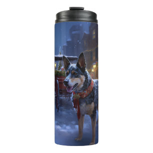 Australisch vee Kerstmis Feestelijk Seizoen Thermosbeker