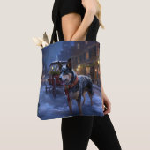 Australisch vee Kerstmis Feestelijk Seizoen Tote Bag (Dichtbij)