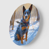 Australisch vee liet het sneeuwKerstmis Grote Klok (Hoek)