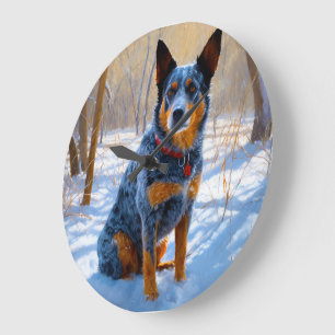 Australisch vee liet het sneeuwKerstmis Grote Klok