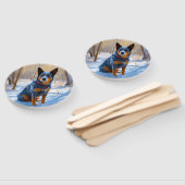 Australisch vee liet het sneeuwKerstmis Handwaaier (Niet-gemonteerd)