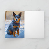 Australisch vee liet het sneeuwKerstmis Kaart (Binnen)