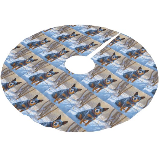 Australisch vee liet het sneeuwKerstmis Kerstboom Rok (Gekanteld)