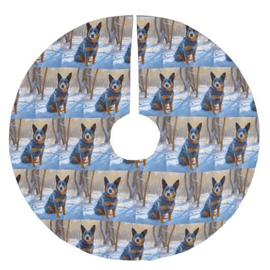 Australisch vee liet het sneeuwKerstmis Kerstboom Rok (Voorkant)