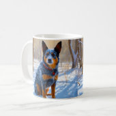 Australisch vee liet het sneeuwKerstmis Koffiemok (Voorkant links)