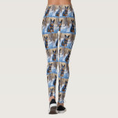 Australisch vee liet het sneeuwKerstmis Leggings (Achterkant)