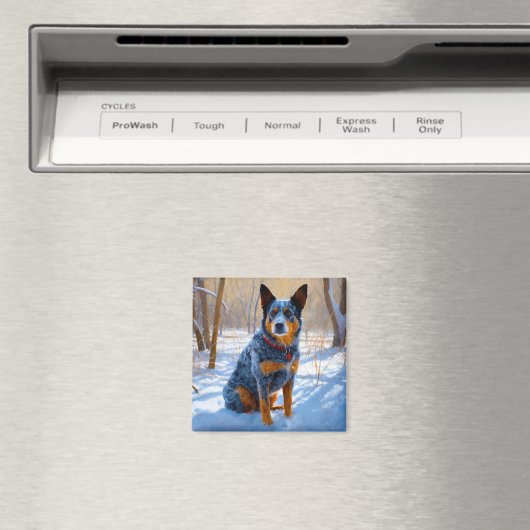 Australisch vee liet het sneeuwKerstmis Magneet (Insitu (Vaatwasser))