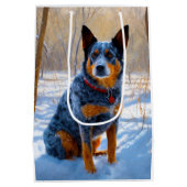 Australisch vee liet het sneeuwKerstmis Medium Cadeauzakje (Achterkant)