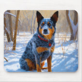 Australisch vee liet het sneeuwKerstmis Muismat (Voorkant)