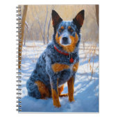 Australisch vee liet het sneeuwKerstmis Notitieboek (Voorkant)