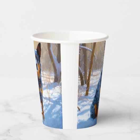 Australisch vee liet het sneeuwKerstmis Papieren Bekers (Links)