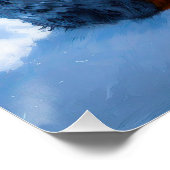 Australisch vee liet het sneeuwKerstmis Perfect Poster (Hoek)