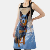 Australisch vee liet het sneeuwKerstmis Schort (Insitu)