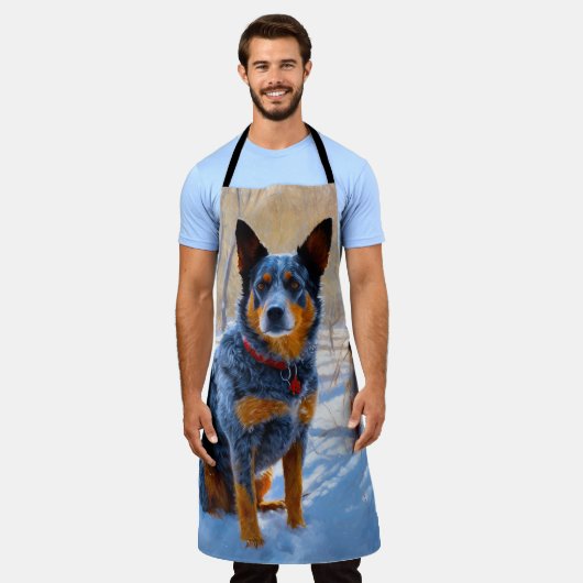 Australisch vee liet het sneeuwKerstmis Schort (Gedragen)