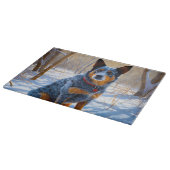 Australisch vee liet het sneeuwKerstmis Snijplank (Hoek)