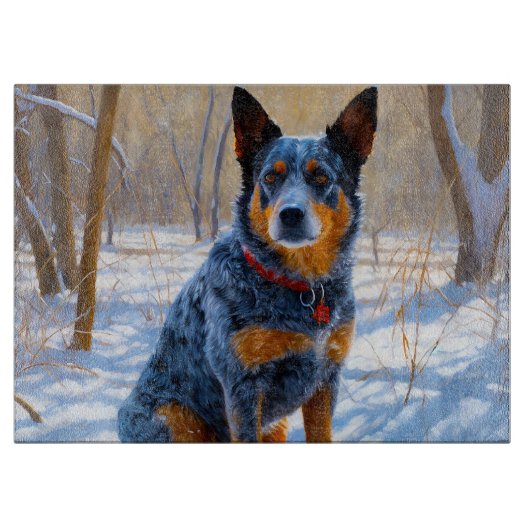 Australisch vee liet het sneeuwKerstmis Snijplank (Voorkant)