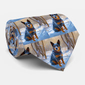 Australisch vee liet het sneeuwKerstmis Stropdas (Opgerold)