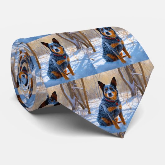 Australisch vee liet het sneeuwKerstmis Stropdas (Opgerold)