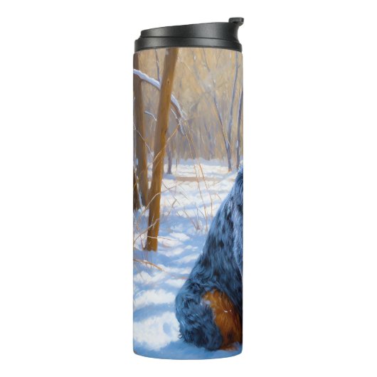 Australisch vee liet het sneeuwKerstmis Thermosbeker (Gedraaid links)