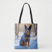 Australisch vee liet het sneeuwKerstmis Tote Bag (Voorkant)