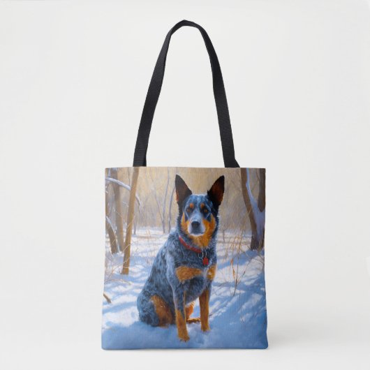 Australisch vee liet het sneeuwKerstmis Tote Bag (Voorkant)