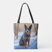Australisch vee liet het sneeuwKerstmis Tote Bag (Achterkant)