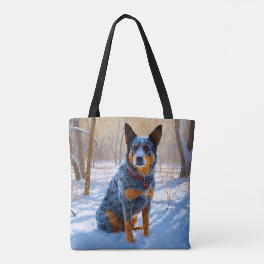 Australisch vee liet het sneeuwKerstmis Tote Bag (Achterkant)