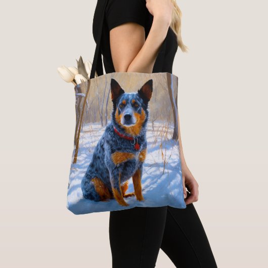 Australisch vee liet het sneeuwKerstmis Tote Bag (Dichtbij)