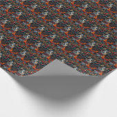 Australisch vee met kerstgeschenken open haard cadeaupapier (Hoek)