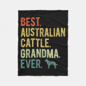 Australisch vee oma ooit Hondenliefhebbers moeder Fleece Deken (Voorkant)