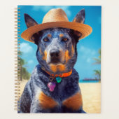 Australisch vee op het strand, cadeau voor hondenl planner (Voorkant)
