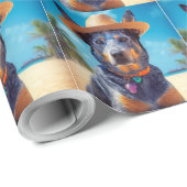 Australisch vee op het strand, hondenliefhebbers z cadeaupapier (Rol Hoek)