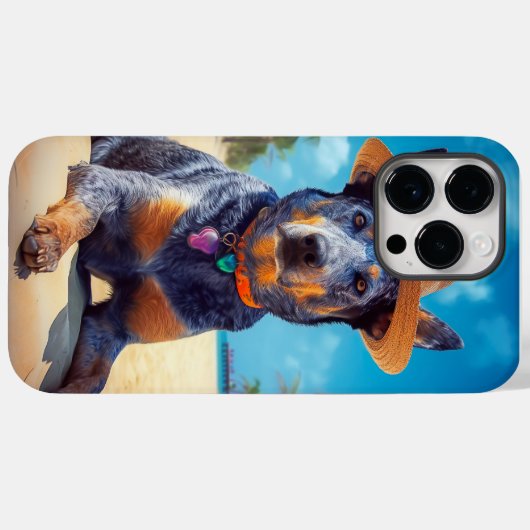 Australisch vee op het strand, hondenliefhebbers z Case-Mate iPhone case (Achterkant (horizontaal))