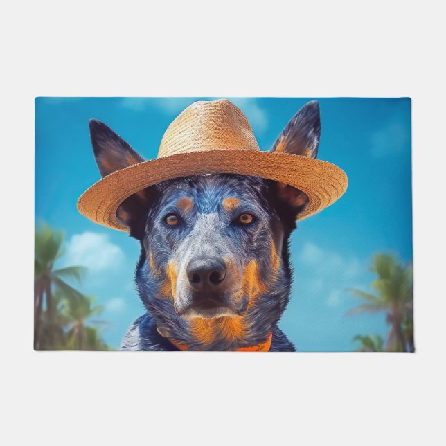 Australisch vee op het strand, hondenliefhebbers z deurmat (Voorkant)