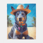 Australisch vee op het strand, hondenliefhebbers z fleece deken (Voorkant)