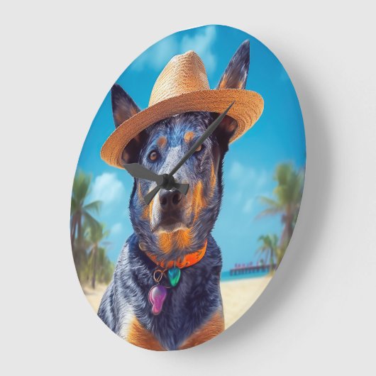 Australisch vee op het strand, hondenliefhebbers z grote klok (Hoek)