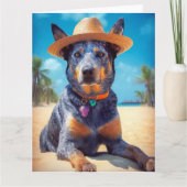 Australisch vee op het strand, hondenliefhebbers z kaart (Voorkant)