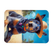 Australisch vee op het strand, hondenliefhebbers z magneet (Horizontaal)