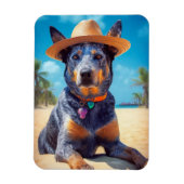 Australisch vee op het strand, hondenliefhebbers z magneet (Verticaal)