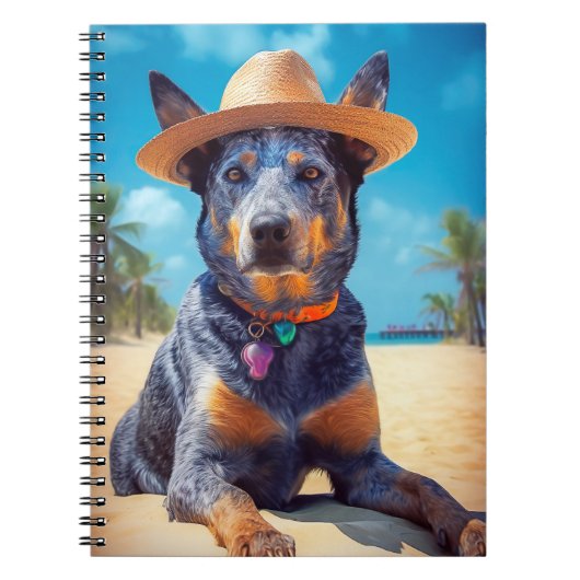 Australisch vee op het strand, hondenliefhebbers z notitieboek (Voorkant)